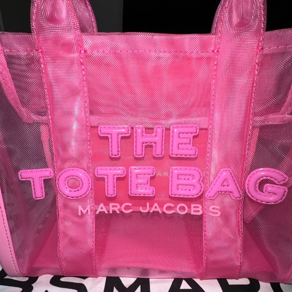 Marc Jacobs Pink Mesh Small Tote Bag - NWOT - - Picture 3 of 10